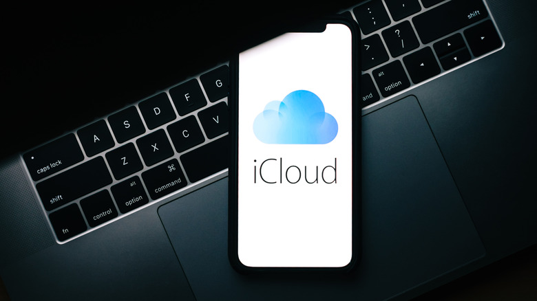 iCloud logo on an iPhone.