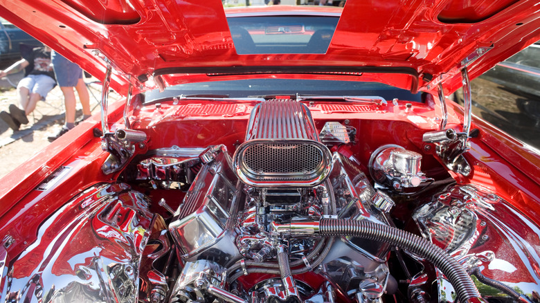 a customized v8 engine under the hood
