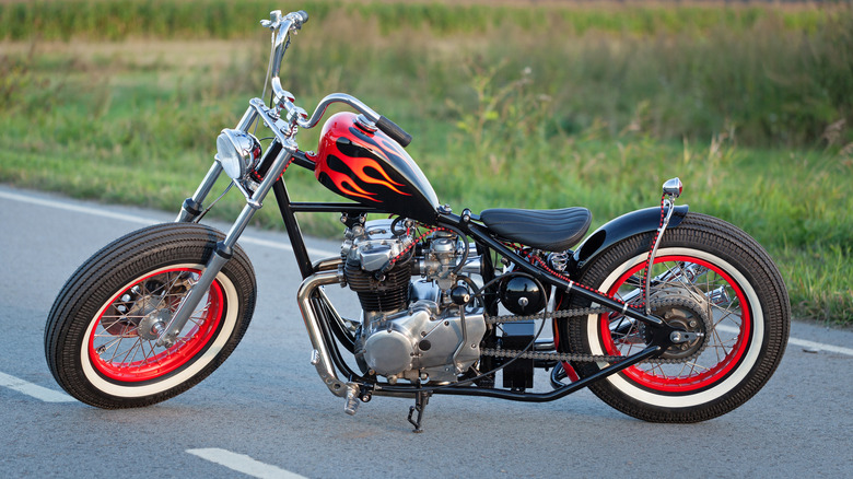 Custom bobber motorcycle