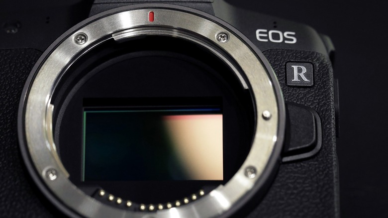 Canon EOS R with a full-frame sensor