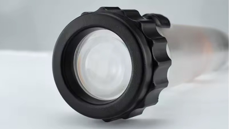 Close-up of a Faraday Shake Flashlight against a white background