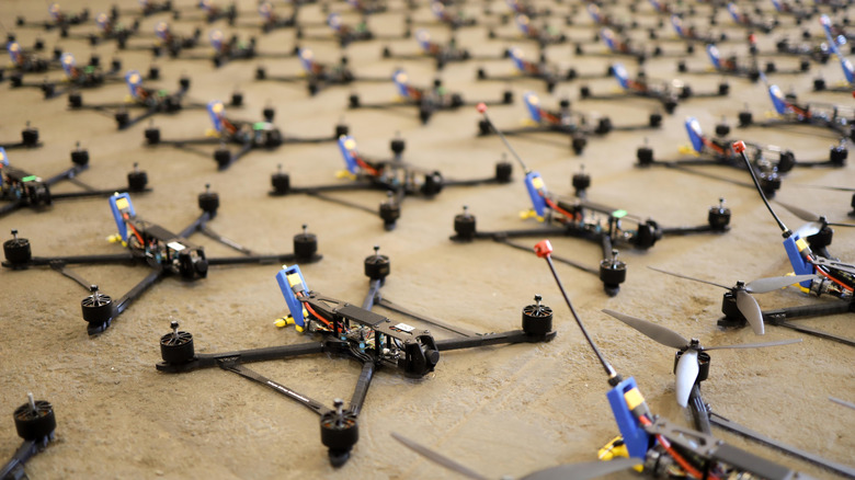 An array of individual drones