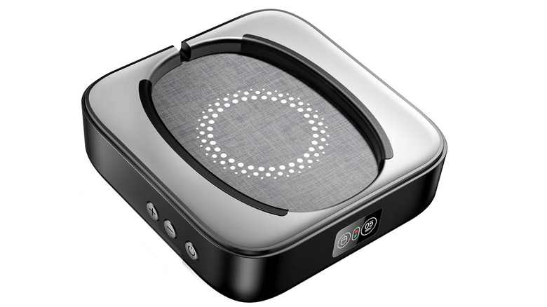 Mechanical mouse jiggler on white background