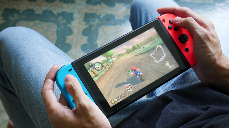 Playing Mario Kart 8 on Switch