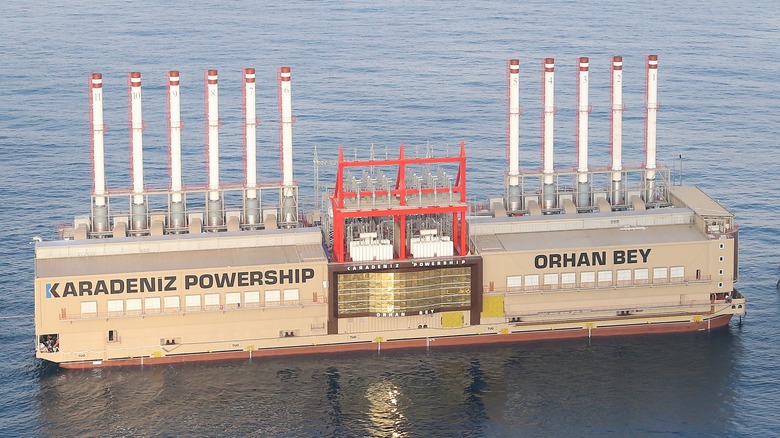 Powership moored offshore