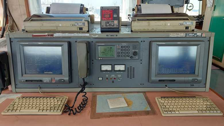 GMDSS equipment on a supply vessel