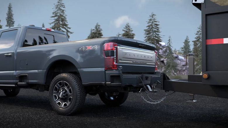 Representation of backside of truck with smart hitch