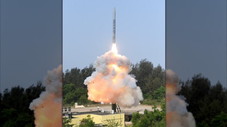 SMART missile being launched off the coast of Odisha