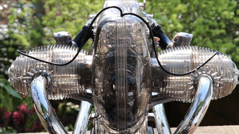 BMW R90S Flat-Twin Motorcycle Engine, close-up