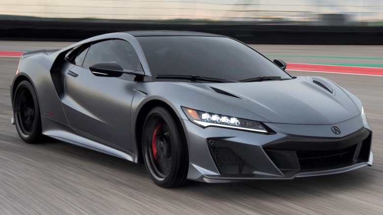 2022 Acura NSX Type S In Gray On A Track