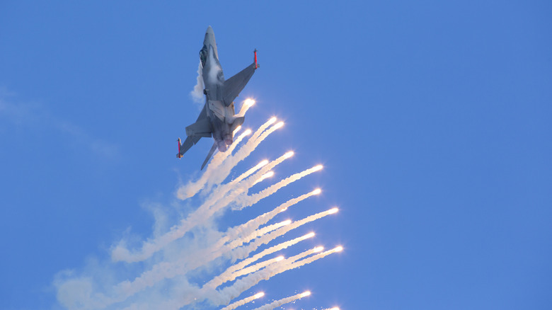 F-18 launching chaff