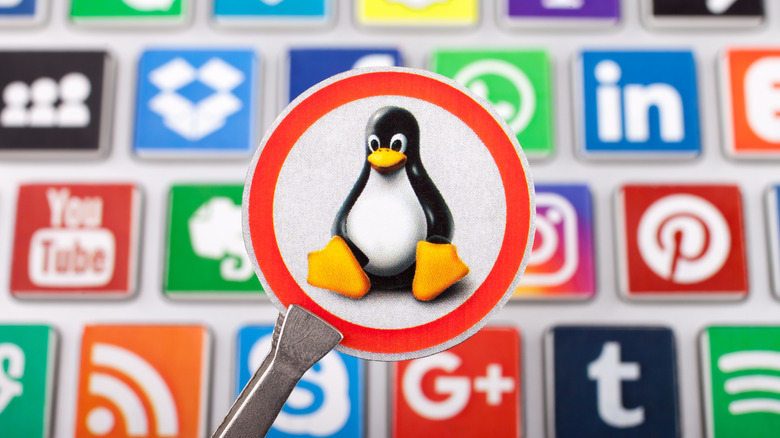 Tweezers with Linux penguin logo