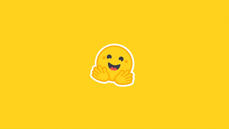HuggingFace logo in yellow background