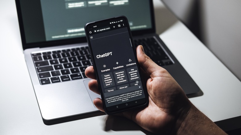 ChatGPT on mobile and laptop