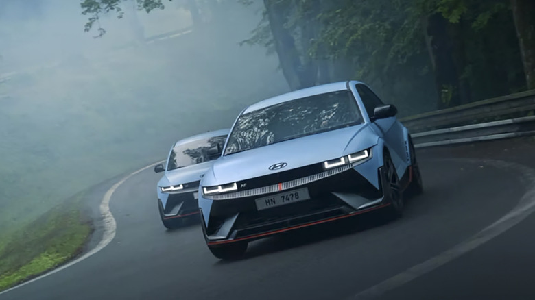 2024 Hyundai Ioniq 5 N drifting track