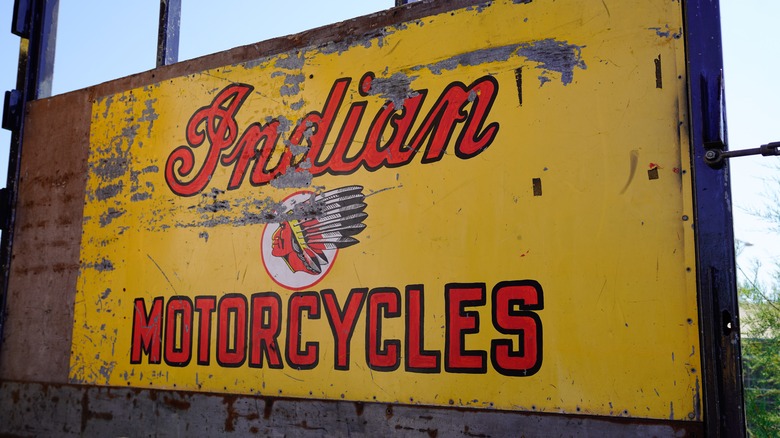 Indian Motorycles advertisement sign