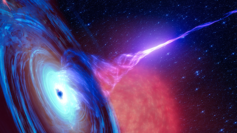 a blue and purple black hole