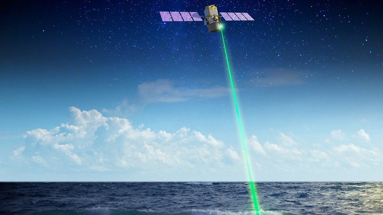 CALIPSO spacecraft using LiDAR