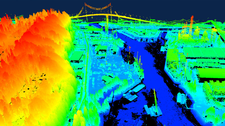 LiDAR image of river