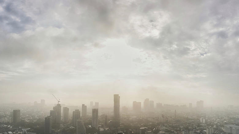 Pollution over a city