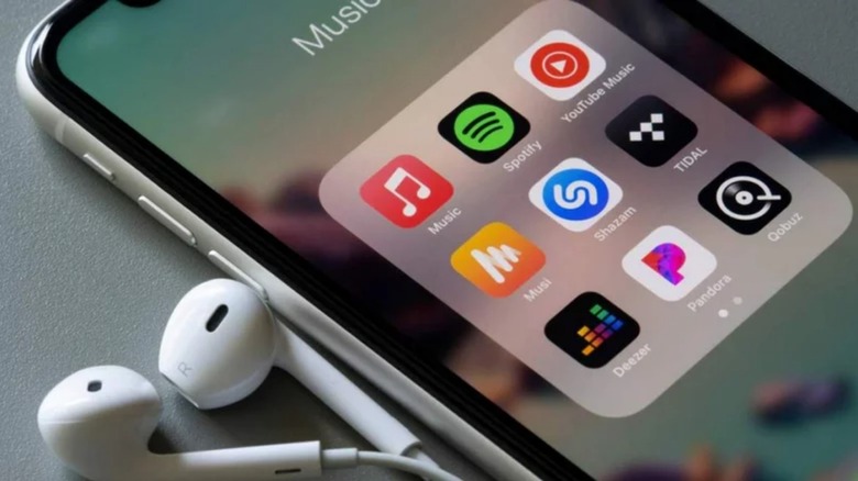 Music apps on an iPhone