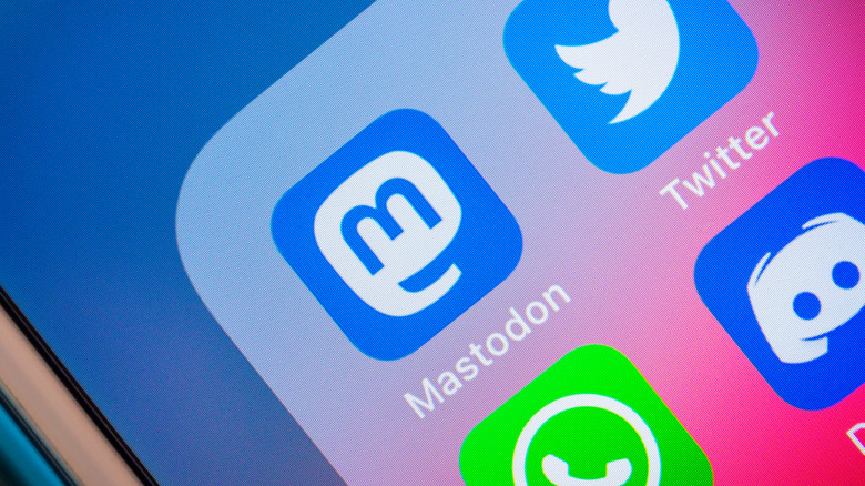 Mastodon app icon on iPhone