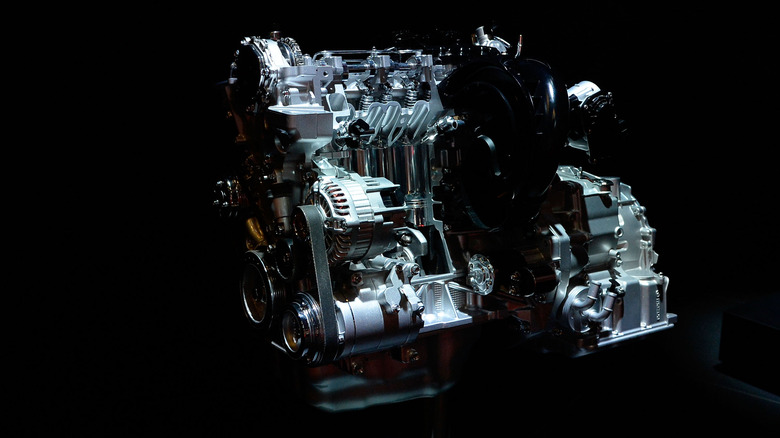 SkyActiv-G engine on display 