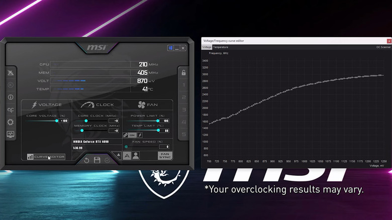 MSI Afterburner screenshots from official how-to video