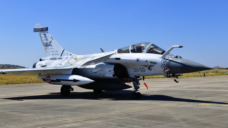 A Dassault Rafale on the ground.