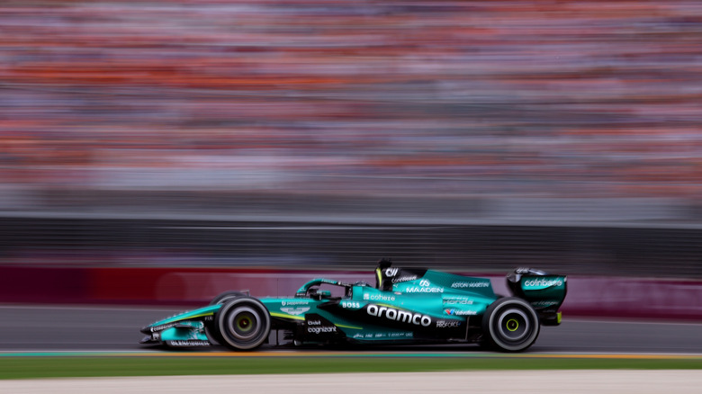 Side view of Lance Stroll's car at the 2026 Australian Grand Prix