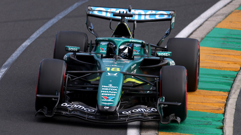 Lance Stroll on track in the AMR26 during the 2026 Australian Grand Prix