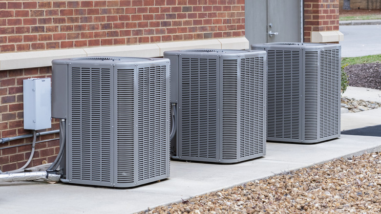 Air conditioners outside building