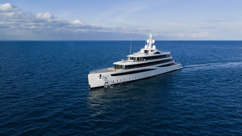 Yacht on the open ocean