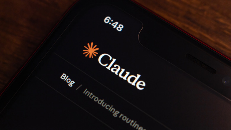 claude blog page on phone