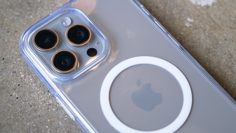 iPhone case with a MagSafe ring on the back