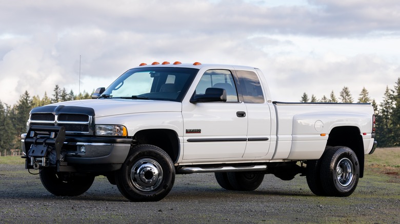 Cummins-powered Dodge RAM 3500 pickup truck in white