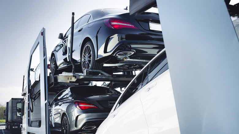 Car delivery truck