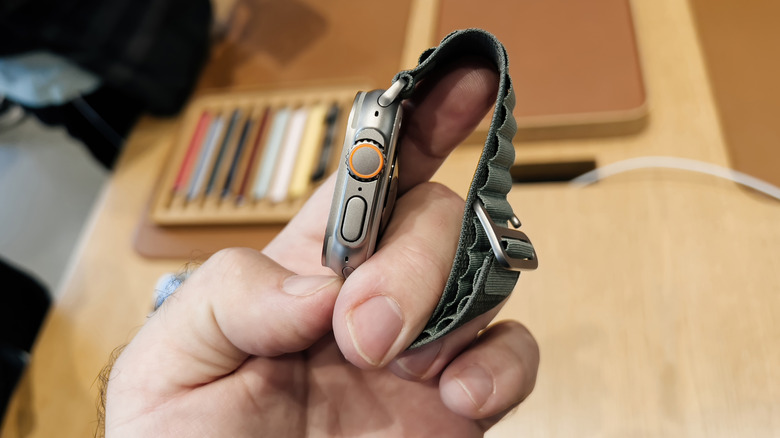 side of Apple Watch