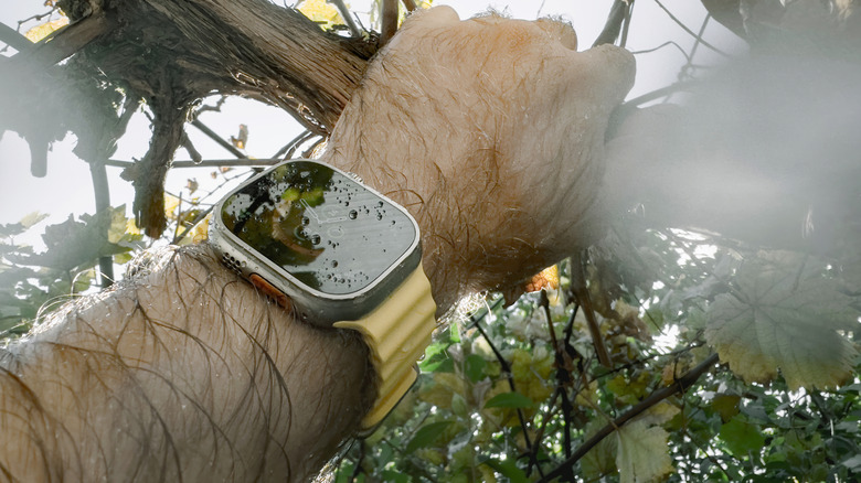 man wearing Apple Watch Ultra