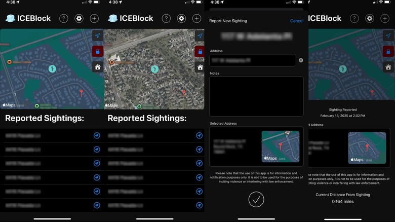 ICEBlock app screenshots