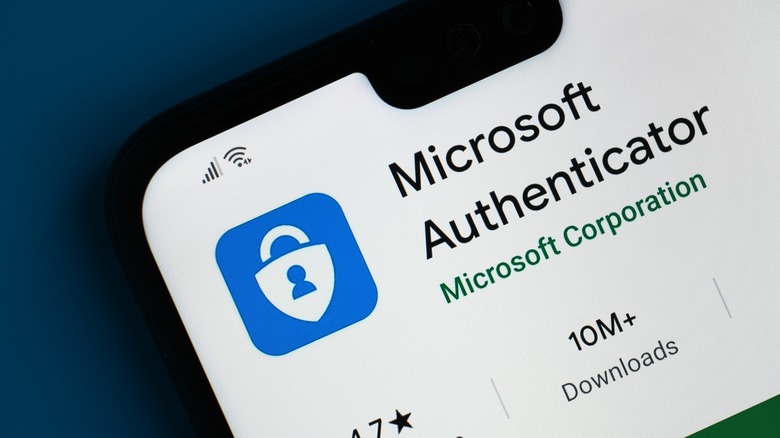 Microsoft Authenticator app on phone