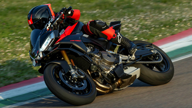 Aprilia RSV4 on the racetrack