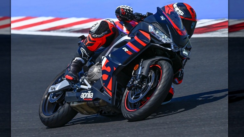 Aprilia RS 457 on a racetrack
