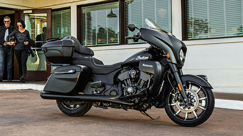 Indian Motorcycles Roadmaster in a parking lot
