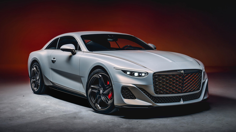 Bentley Mulliner Batur Coupe in silver.
