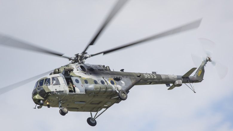 Mi-8 Helicopter in flight
