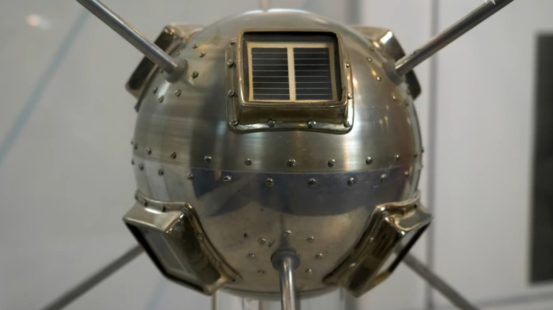 A replica of the Vanguard 1 satellite