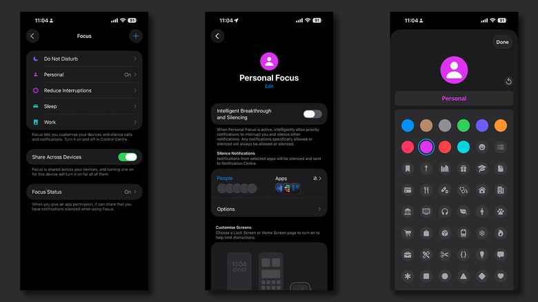 Customizing Focus Mode on iPhone