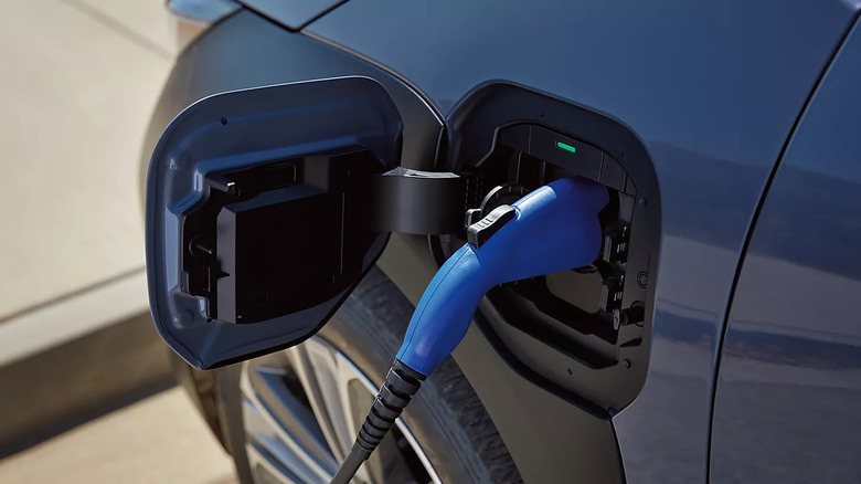 Subaru Solterra being charged