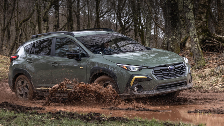 2024 Subaru Crosstrek off-roading in mud